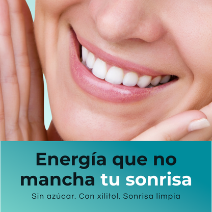 Chicle Energético Con Yerba Mate, Cafeína + Electrolitos (Caja con 6 bolsitas)