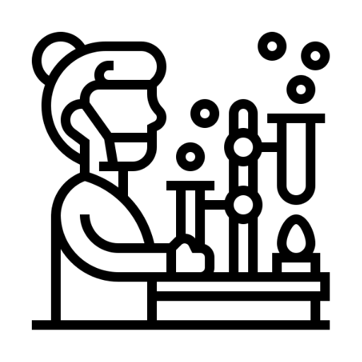 Stylized picture of a scientist