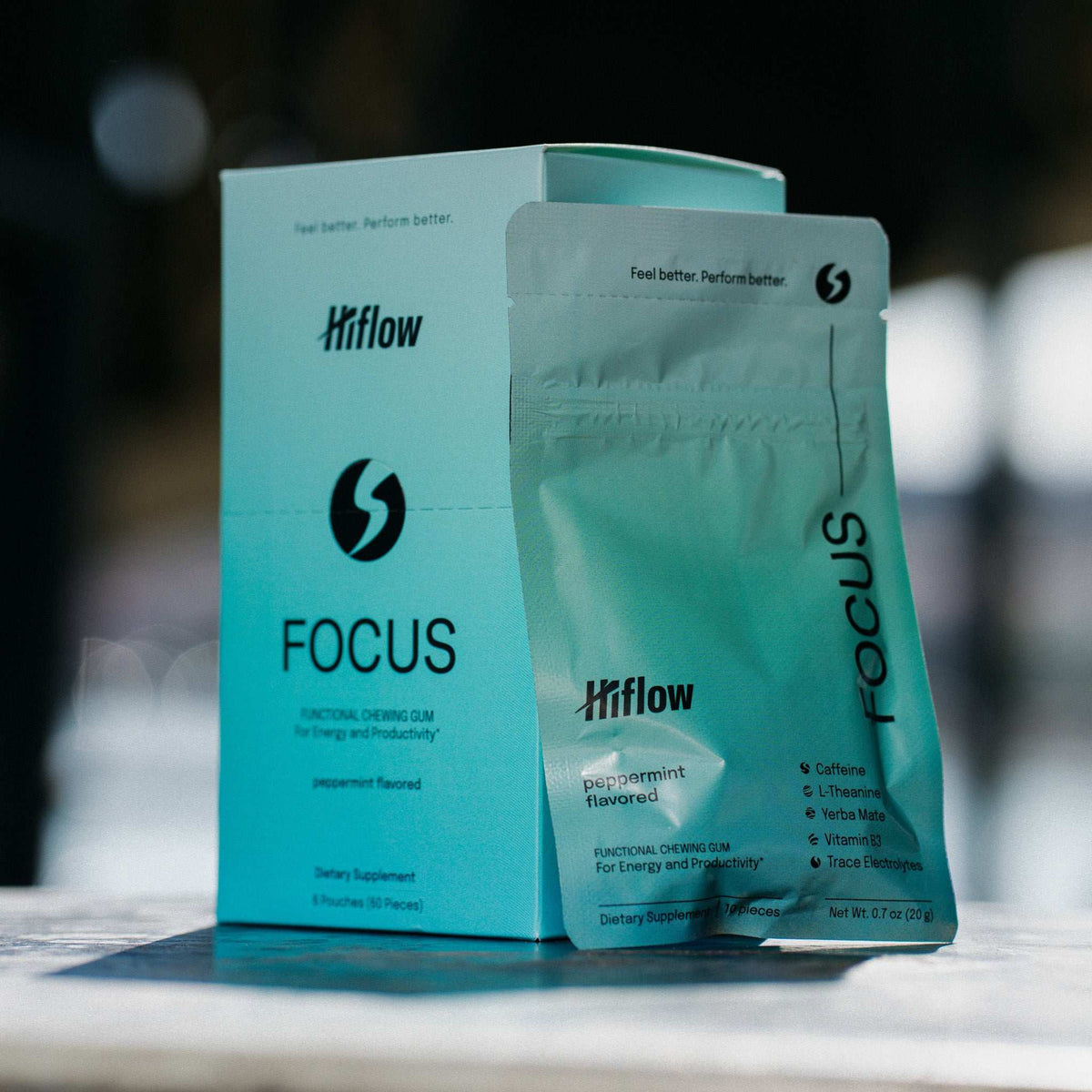 Hiflow Focus gum packaging image.